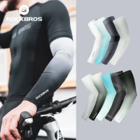 ROCKBROS Arm Sleeves Ice Silk Sports Cycling Arm Sleeves Cover Sun UV Protection Breathable Outdoor Running Fitness Equipment