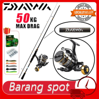 DAIWA Reel Pancing joran ultrabender 1 Set Portable Fishing Rod Reel Set 2 Section 12+1BB 5.2:1 High
