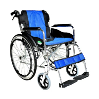 【海夫健康生活館】頤辰24吋輪椅 輪椅-B款 鋁合金/可折背/收納式/攜帶型 橘、紅、藍三色可選(YC-300大輪)