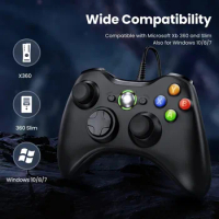 Xbox 360 Wired Controller USB Remote Gamepad PC Gaming Control Windows 7/8/10/11 Joystick Video Game Console Accessories Joypad