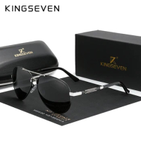 KINGSEVEN NEW Photochromic Sun Glasses Polarized Chameleon Lenses Men Aluminum Frame Driving Sunglasses Women Change Color