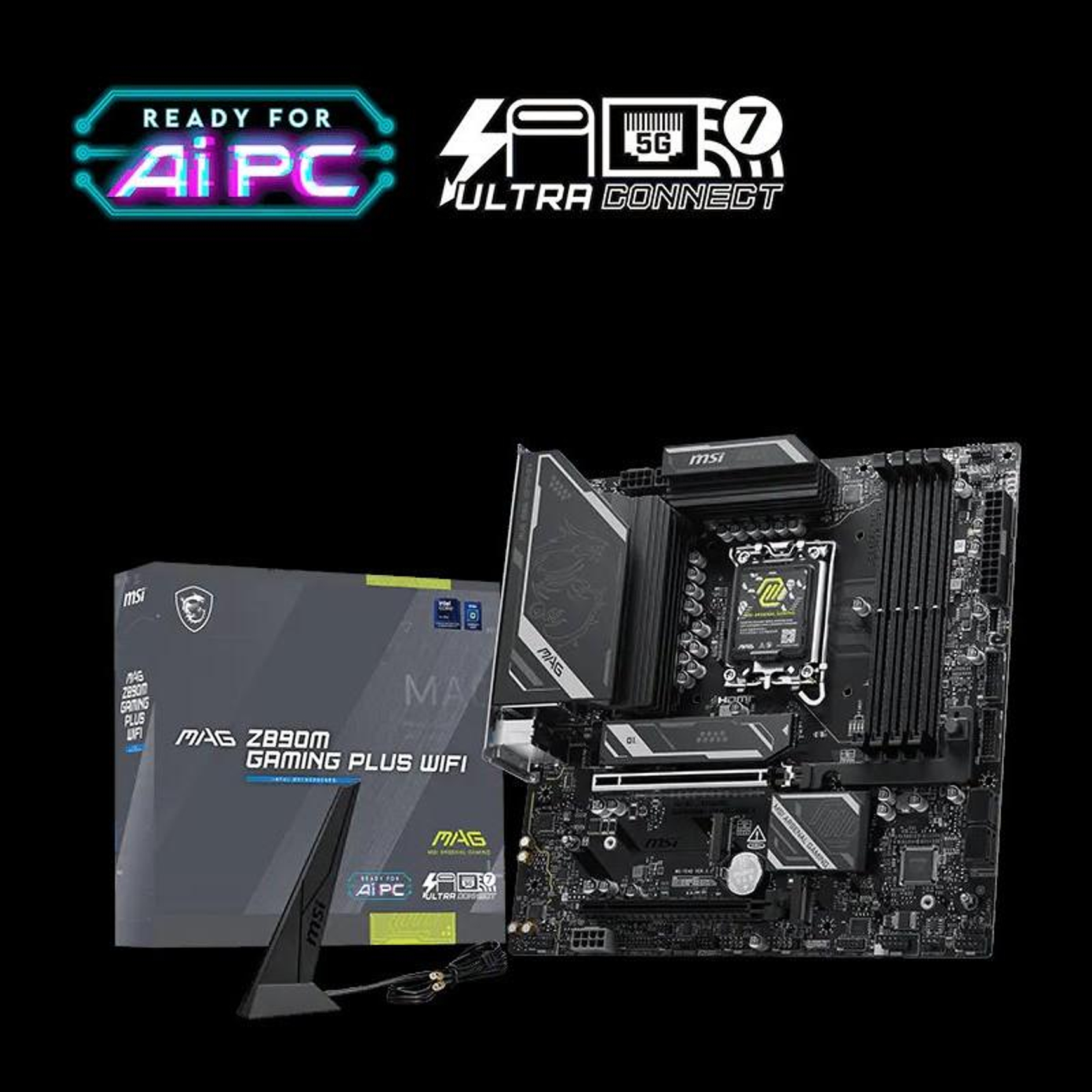 MSI が MAG Z890M GAMING PLUS WIFI を発売：5GbE と Wi-Fi 7 を搭載