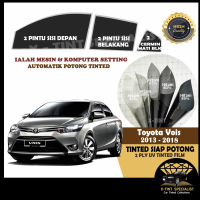 Toyota Vios _2013-2018 _Full Set _Tinted Kereta _2PLY UV Film_Hitam_Siap Potong/Car Tinted/Tinted Ke