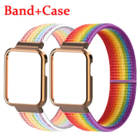 Nylon loop Strap Metal Case Protector Protective Cover For Redmi Watch 3 For Redmi Watch 2 Lite Strap For Mi watch lite Bracelet