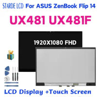 14 inch For ASUS ZenBook Flip 14 UX481 LCD Display Touch Screen Digitizer Assembly For ASUS UX481F UX481FA Replacement Part