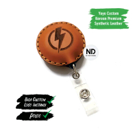 Pin Yoyo Kulit Sintetis Korea - Custom Logo