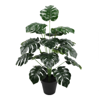 [Complete Artificial Decorative Tree with Rectangular Pot]Realistic Plastic Plant Resistant to Droug