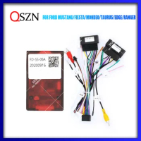 QSZN Wiring Harness Canbus Box Decoder For FORD Mustang/Fiesta/MONDEO/Taurus/Edge/RANGER Android Car Radio Power Cable Adapter