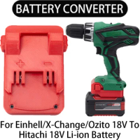 Battery Adapter for Hitachi/Hikoki 18V Li-Ion Tools Converts to Einhell/X-Change/Ozito 18V Li-Ion Battery Adapter