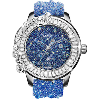 Galtiscopio迦堤 星鑽浪漫系列閃耀水晶錶 母親節暖身慶-藍/48mm