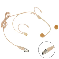 Musical Instruments &amp; Gear Headset Headworn Microphone 2.0V-10V.DC Accessories Beige For Shure Wireless System