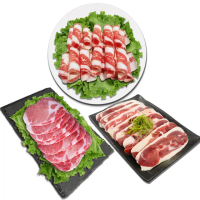 【饗讚】三冠王火鍋燒烤肉片組合-共12包(牛/豬/鴨任選-150g/包)