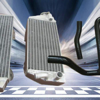 FOR Suzuki RMZ250 RMZ 250 Aluminum Radiator + silicone radiator Y hose 2010 2011 2012 10 11 12