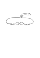 SOEOES 925 Sterling Silver Fashion Simple Infinity Symbol Bracelet with Cubic Zirconia