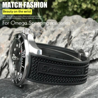 Rubber Silicone Soft Watchband 18mm 19mm 21mm 20mm for Omega Speedmaster Watch Strap Seamaster 300 Sport Diving Bracelets