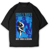 Kaos GUNS N ROSES - USE YOUR ILLUSION Tshirt baju METAL gnr Premium pria wanita kain katun combed le