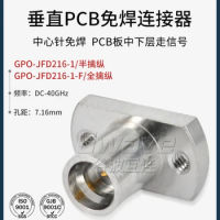 Valley Wave Technology GPO (SMP) Male Vertical Solderless Connector Double Hole Flange 40GHz GPO-JFD216-1