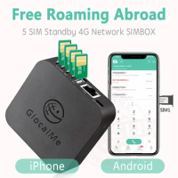 2022 Glocalme Global 4G SIMBOX Multiple SIM Standby No Roaming Abroad for iOS6-16 &amp; Android ,WiFi / Data to Make Call &amp;SMS