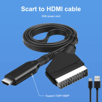 Scart To HDMI Converter Audio Video Adapter for HDTV/DVD/Set-top Box/PS3/PAL/NTSC 1080P