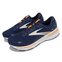 【BROOKS】慢跑鞋 Adrenaline GTS 23 男鞋 藍 橙 緩震 腎上腺素 回彈 支撐 路跑 運動鞋(1103911D486)