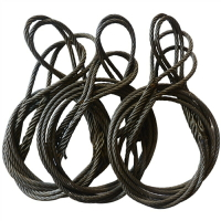 插編鋼絲繩起重吊裝雙扣吊索具編頭子起重工具鋼絲繩14mm16mm18mm