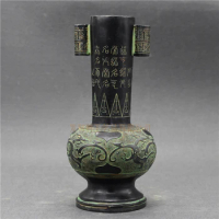 Very rare Han Dynasty(25-186) bonze dragon vase,With inscription
