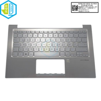 Latin Laptop Backlit Palmrest Keyboard For ASUS VivoBook S13 X330 X330UN X330UA Spain Keyboards silver key caps 90NB0JD2-R31LA0