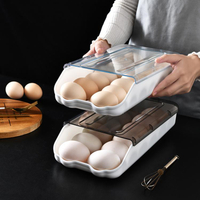 【八折下殺】冰箱放雞蛋的用收納盒家用保鮮創意廚房裝食物整理架托抽屜式神器 閒庭美家