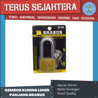 GEMBOK KUNING LEHER PANJANG BRABUS 50MM