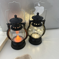 新款 韓風復古小油燈電子蠟燭燈小馬燈創意裝飾禮品夜燈裝飾臺燈