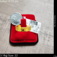Emas 916,Cincin Rt I Love U Jky 0.55cm Design:8531<J01K2>91619(M9)-Size: 22