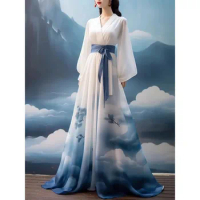 Hanfu Chinese Style Dress Women Traditional Elegant cloud Princess Dresses Oriental Fairy Cosplay Stage Dance Robe