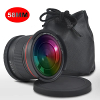 58MM 0.35x Fisheye Wide Angle Lens (w/Macro Portion) for Canon EOS Rebel 70D 77D 80D 1100D 700D 650D 550D 300D T7 T7i T6i T6s