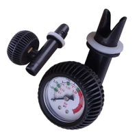 Stable Performance Pressure Gage Inflator Gauge Meter Tester Black Air Thermometer For Inflatable Kayak Raft Boat Surfing