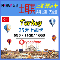 土耳其上網卡 土耳其vodafone 25天6~16GB高速上網不降速 伊斯坦堡卡帕多亞奇番紅花城 可分享【樂上網】
