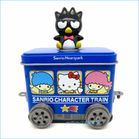 asdfkitty可愛家☆展示品出清-酷企鵝可連結車車造型鐵製收納盒-不含內容食品-日本製