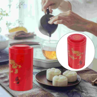 Chinese Tin Canister Jar Lids Year The Dragon Tinplate Tin Can Food Storage Jar Loose Tea Coffee Bean Nuts Spice Sugar