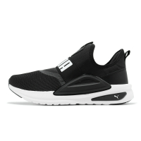 Puma 慢跑鞋 Softride Enzo Evo Slip-On 男鞋 黑 白 緩衝 無鞋帶 運動懶人鞋  37787501