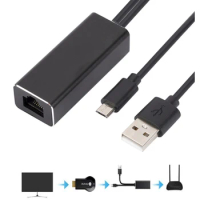 Ethernet Network Card Adapter Micro USB Power to RJ45 10/100Mbps for Fire TV Stick Chromecast Google Converter Accessories