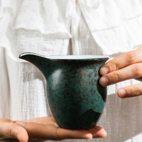 粗陶公道杯大號日式分茶器陶瓷茶漏杯耐熱公杯簡約茶海功夫茶具