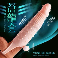 Monster Series．蒼龍套 內外共震鎖精撩蒂加長狼牙套