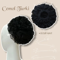 Cepol Kerucut Turki / scrunci turki / cepol renda turki