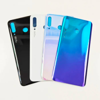 10 pcs/lot New Glass Material Rear Battery Door Case For Huawei P30 Lite Back Glass Housing Cover + Adhesive sticker For Nova 4e