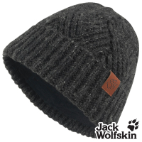 Jack wolfskin飛狼 交叉針織紋內刷毛保暖帽 羊毛帽『黑』