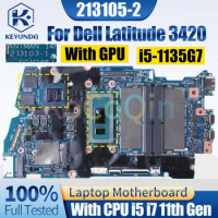 213105-2 For Dell Latitude 3420 Notebook Mainboard SRK05 i5-1135G7 SRK02 i7-1165G7 MX550 014WMV Laptop Motherboard Full Tested