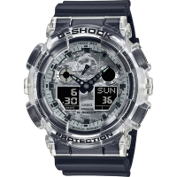 CASIO 卡西歐 G-SHOCK 透明迷彩 雙顯手錶 送禮首選 GA-100SKC-1A
