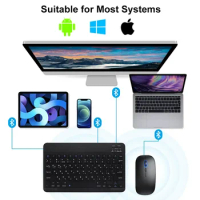 Arabic Wireless Bluetooth Keyboard and Mouse For ipad Phone PC wireless keyboard and mouse Mechanical keyboard Pc keyboard