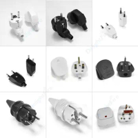EU/UK/US/AU Plug Adapter 16A Male Replacement Outlets Rewireable Schuko Electeical Socket EU Connector For Power Extension Cable