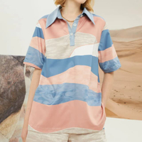 เสื้อโปโลPeyton Polo-ชมพูฟ้า