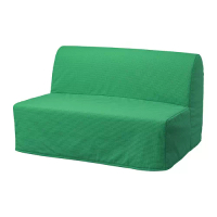 LYCKSELE HÅVET 雙人座沙發床, vansbro 亮綠色, 142x100x87 公分